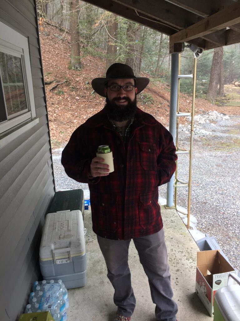 Beer in the mountains before smoked pork chops