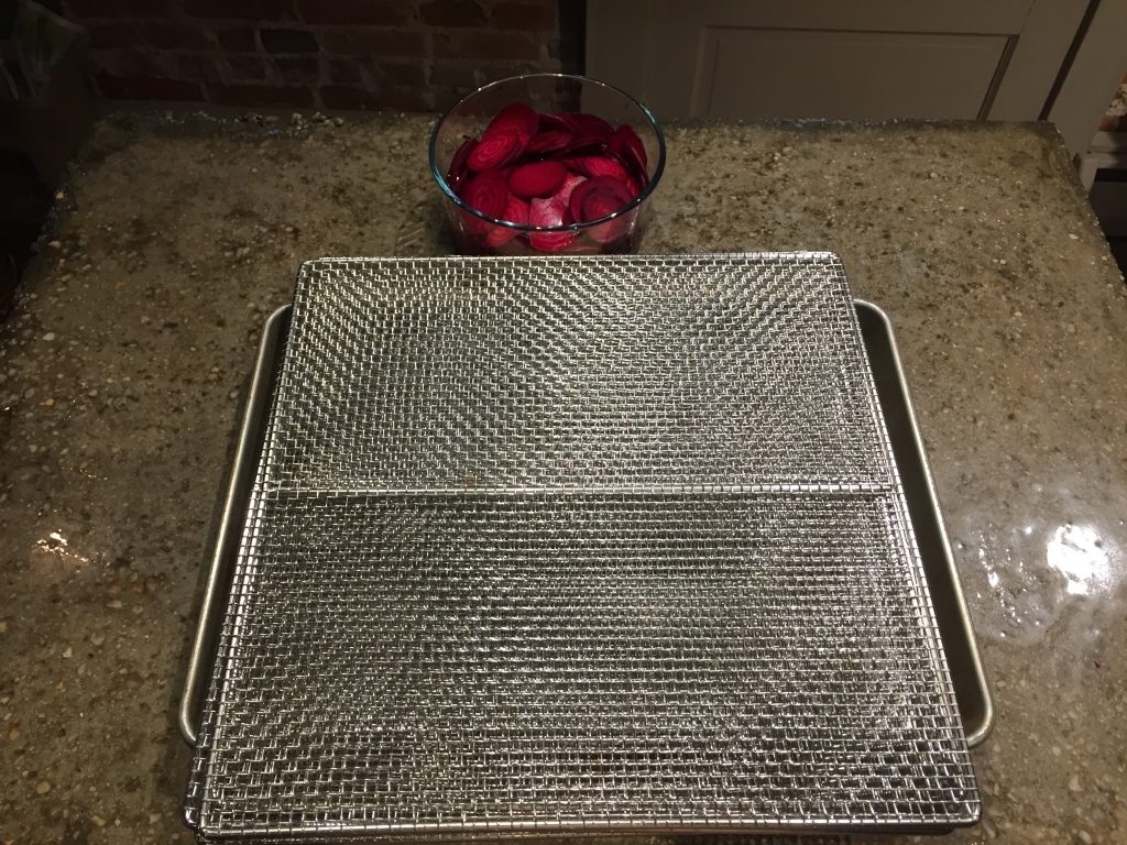 Sliced Beets Ready For The Dehydrator