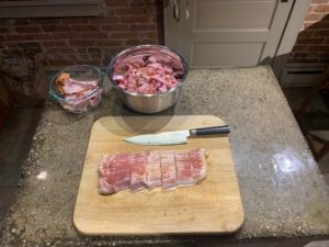 Bacon Cut Into Chunks